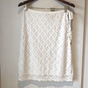 Mac Studio white lace skirt